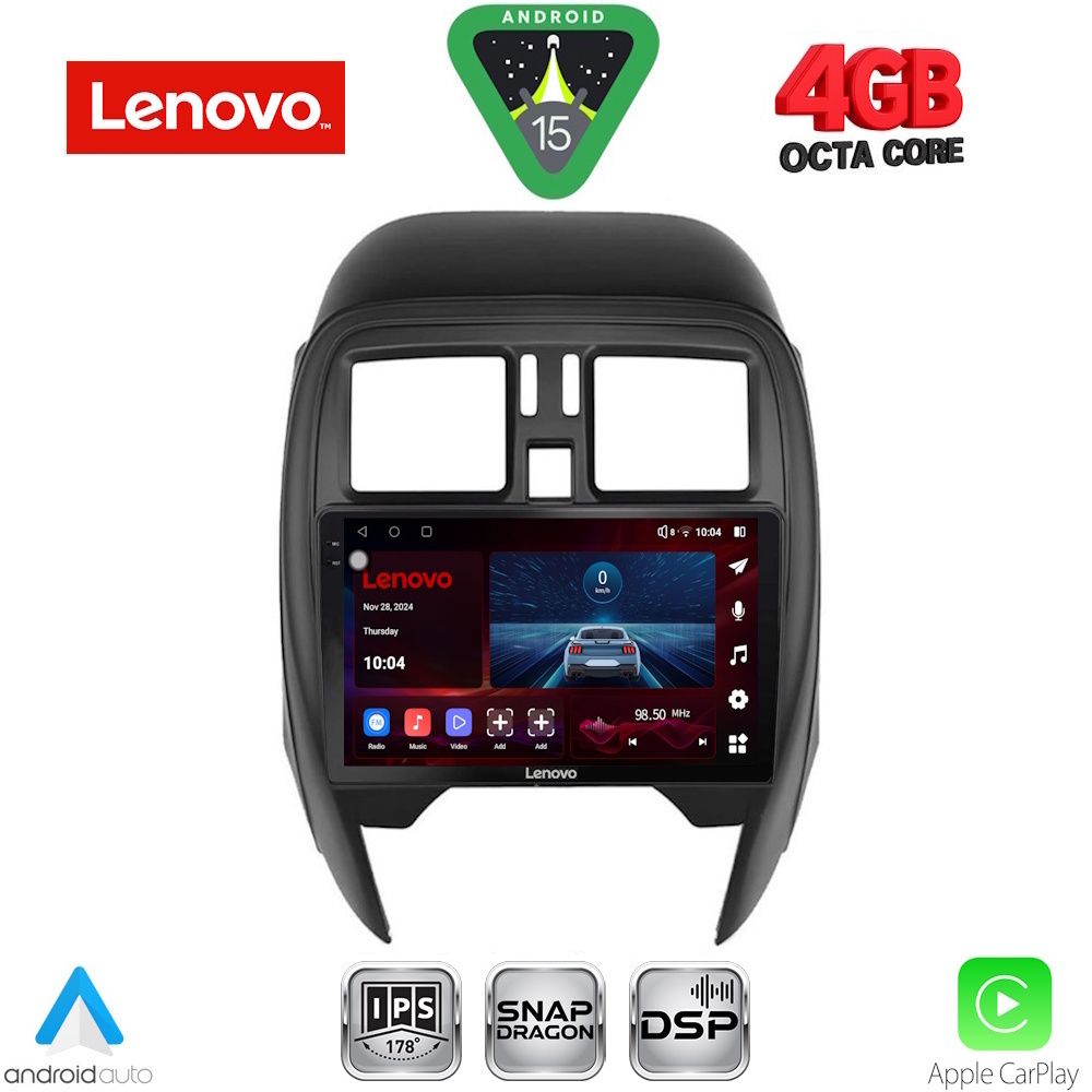 Βλησαρούλης Car Center - LENOVO SSV 9451_CPA (SQUARE) (9inc) MULTIMEDIA TABLET for NISSAN MICRA mod. 2014-2017