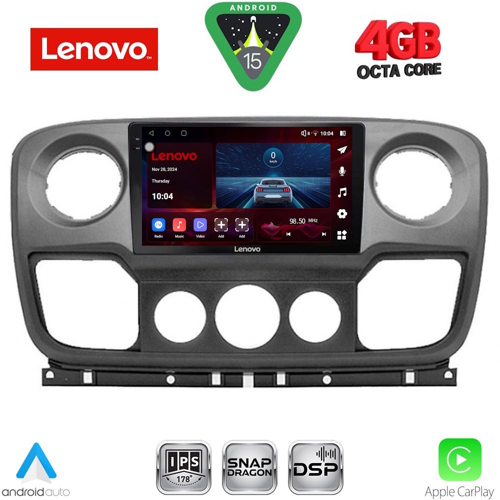 Βλησαρούλης Car Center - LENOVO SSV 9463_CPA (10inc) MULTIMEDIA TABLET for NISSAN NV400 - OPEL MOVANO - RENAULT MASTER mod. 2010-2020
