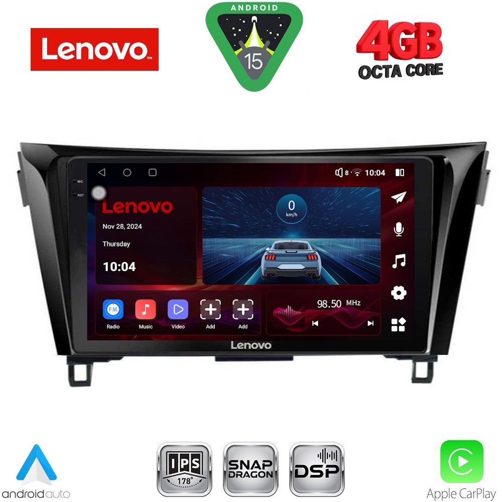 Βλησαρούλης Car Center - LENOVO SSV 9468_CPA (10inc) MULTIMEDIA TABLET for NISSAN QASHQAI - XTRAIL mod. 2014-2021