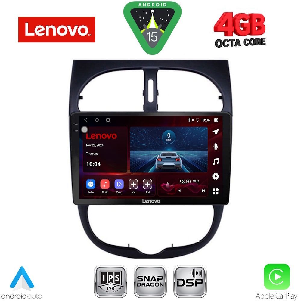 Βλησαρούλης Car Center - LENOVO SSV 9506_CPA (9inc) MULTIMEDIA TABLET for PEUGEOT 206 mod. 1998-2006