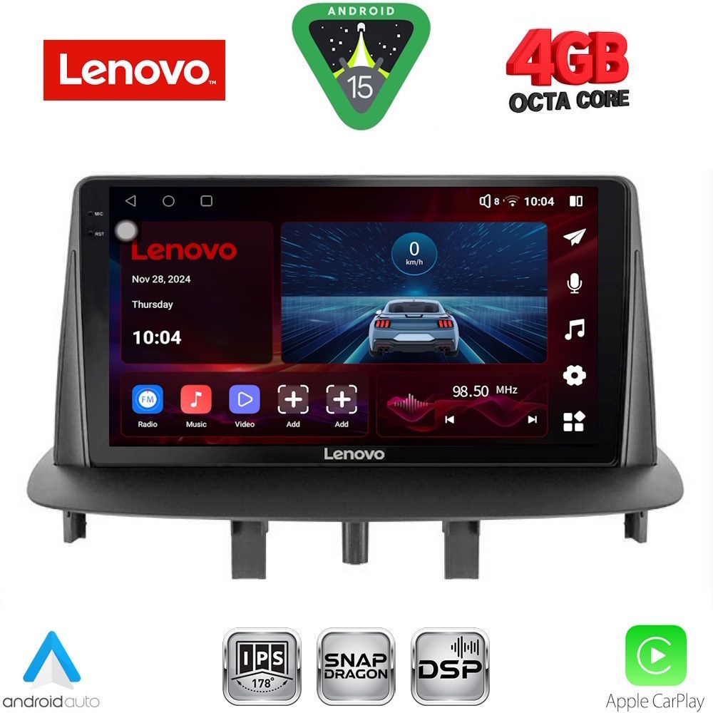 Βλησαρούλης Car Center - LENOVO SSV 9556_CPA (9inc) MULTIMEDIA TABLET for RENAULT MEGANE 3 mod. 2009-2016