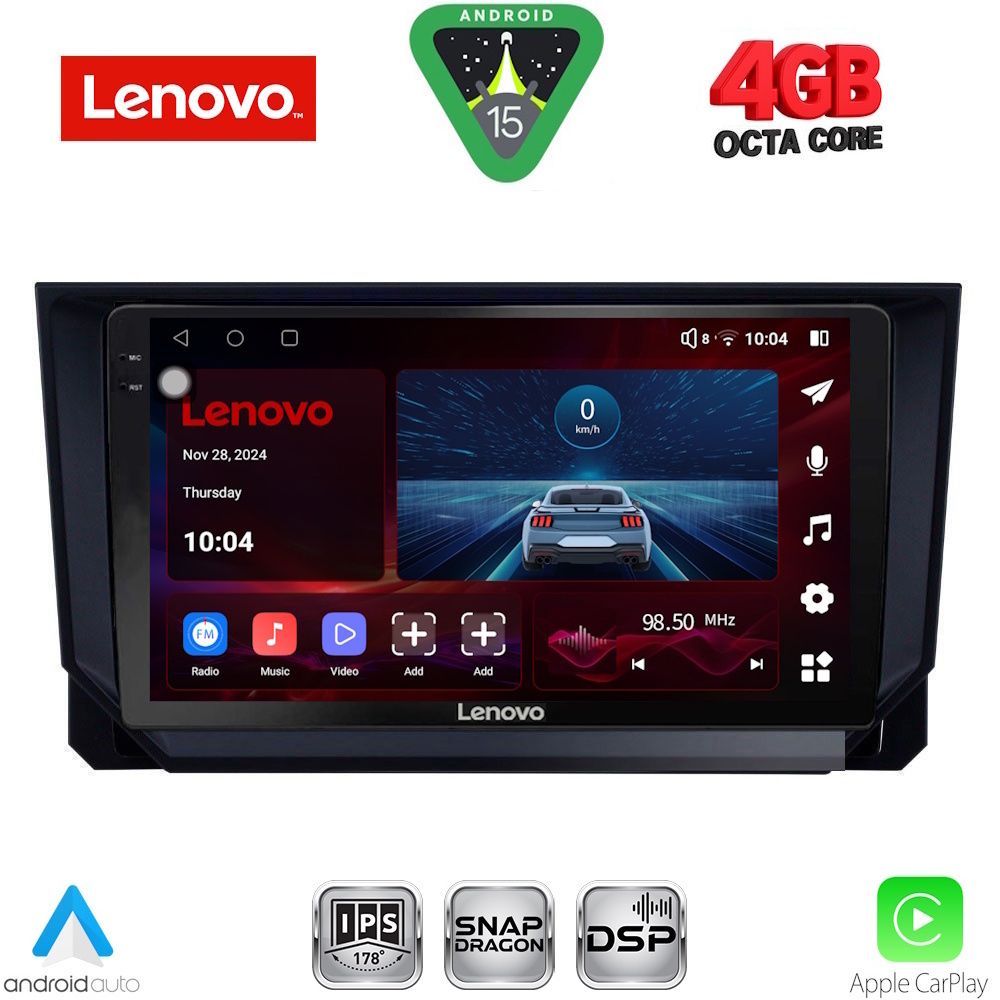 Βλησαρούλης Car Center - LENOVO SSV 9573_CPA (9inc) MULTIMEDIA TABLET for SEAT ARONA - IBIZA mod. 2018>