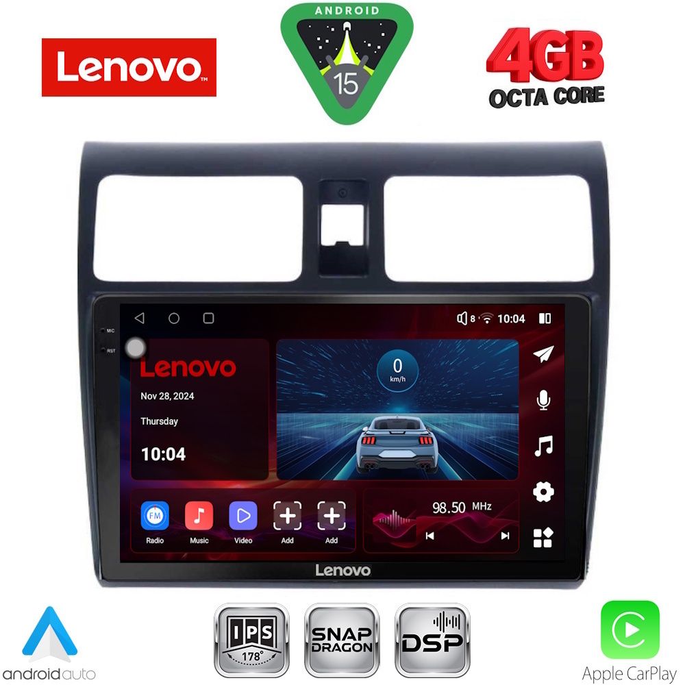 Βλησαρούλης Car Center - LENOVO SSV 9684_CPA (10inc) MULTIMEDIA TABLET for SUZUKI SWIFT mod. 2005-2011
