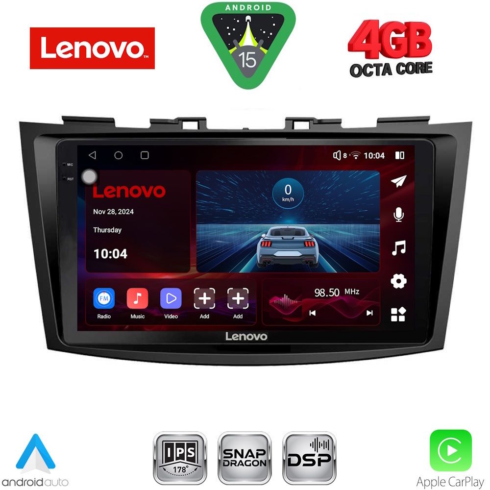 Βλησαρούλης Car Center - LENOVO SSV 9685_CPA (9inc) MULTIMEDIA TABLET for SUZUKI SWIFT mod. 2011-2016