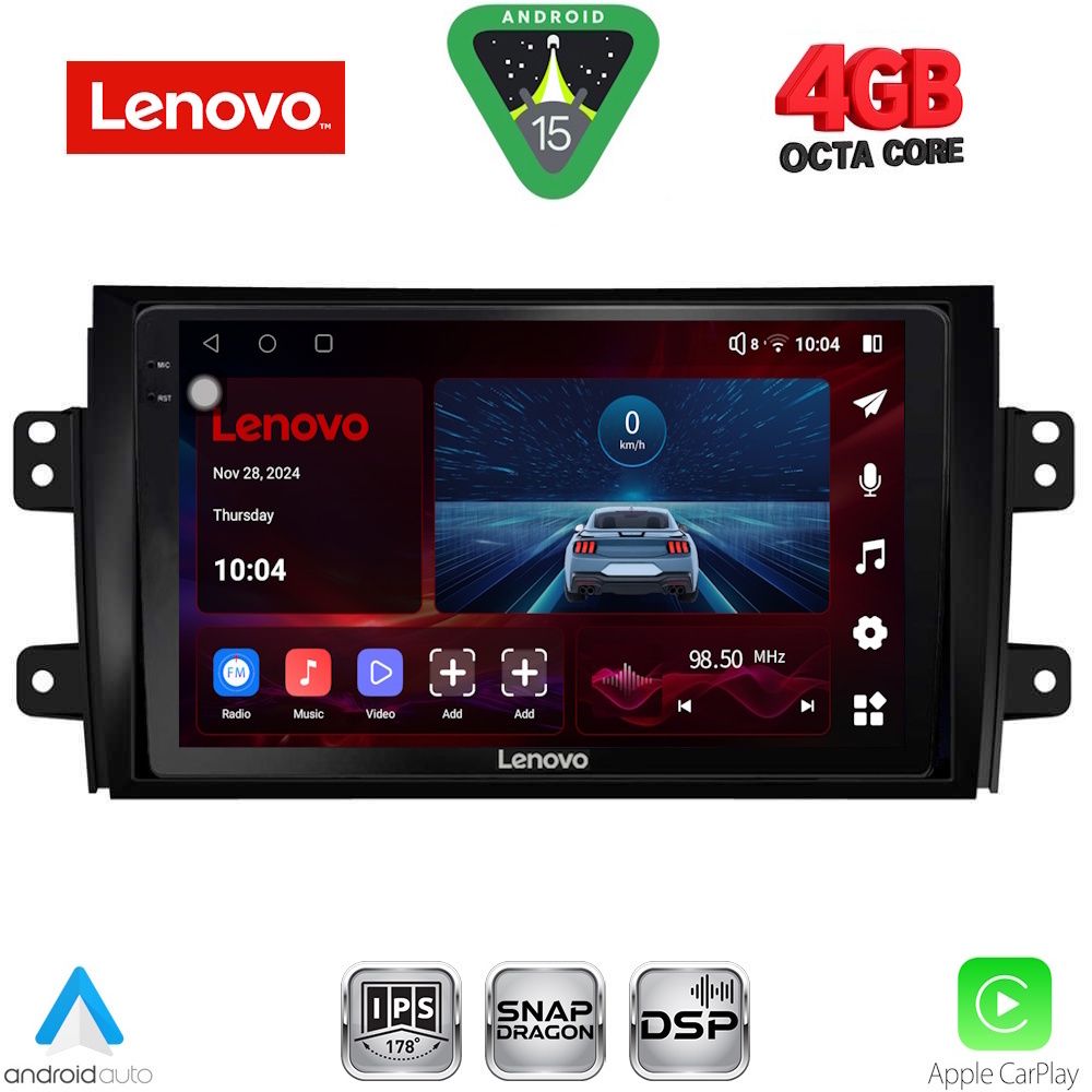 Βλησαρούλης Car Center - LENOVO SSV 9688_CPA (9inc) MULTIMEDIA TABLET for FIAT SEDICI – SUZUKI SX4 mod. 2005-2013