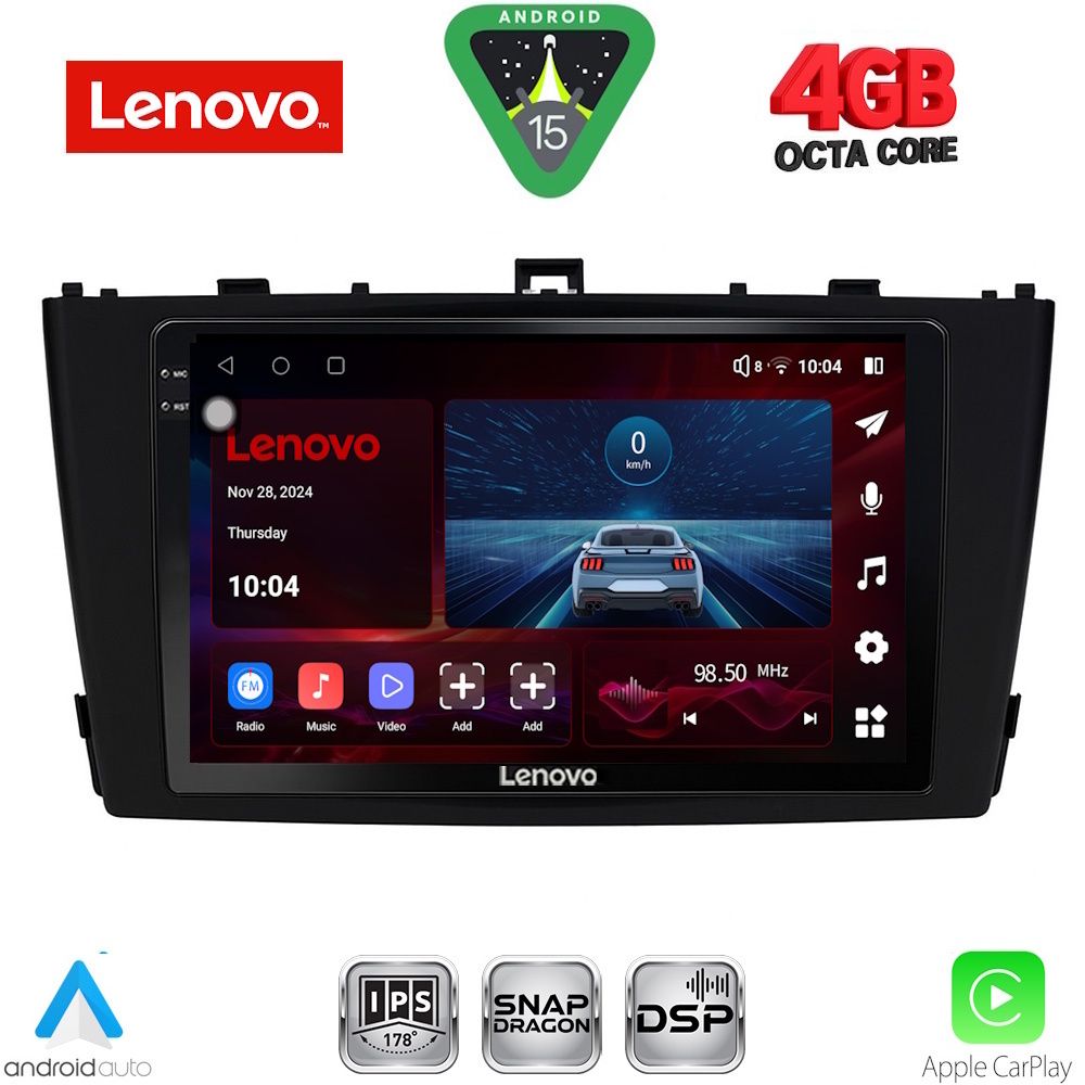 Βλησαρούλης Car Center - LENOVO SSV 9705BL_CPA (9inc) MULTIMEDIA TABLET for TOYOTA AVENSIS (T27) mod. 2009-2015 (BLACK)