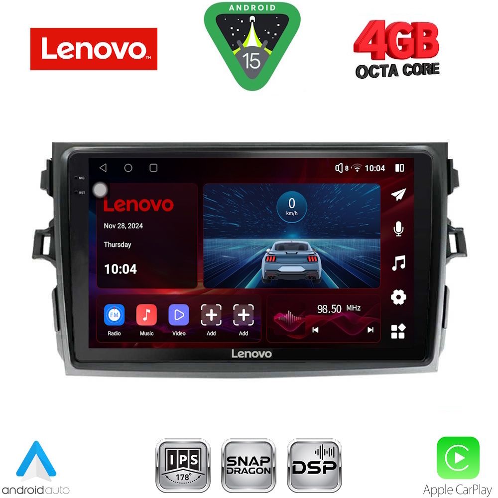 Βλησαρούλης Car Center - LENOVO SSV 9713_CPA (9inc) MULTIMEDIA TABLET for TOYOTA COROLLA 4D mod. 2006-2012