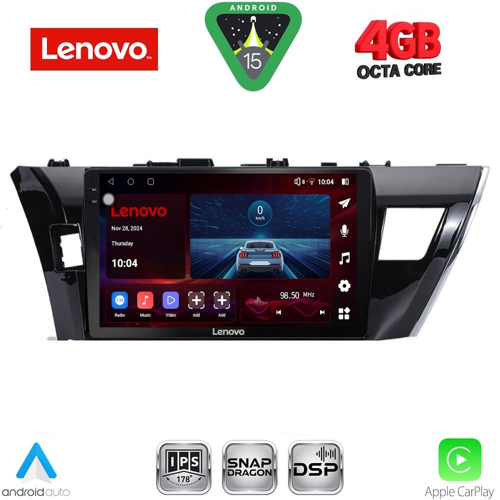Βλησαρούλης Car Center - LENOVO SSV 9714_CPA (10inc) MULTIMEDIA TABLET for TOYOTA COROLLA mod. 2013-2016