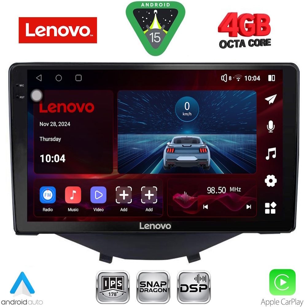 Βλησαρούλης Car Center - LENOVO SSV 9715_CPA CLIMA (9inc) MULTIMEDIA TABLET for CITROEN C1-PEUGEOT 108-TOYOTA AYGO mod. 2014-2022