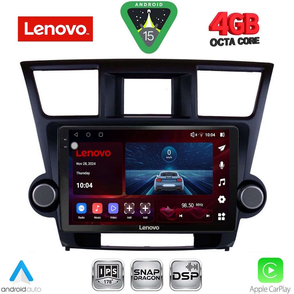 Βλησαρούλης Car Center - LENOVO SSV 9719_CPA (9inc) MULTIMEDIA TABLET for TOYOTA HIGHLANDER mod. 2008-2015