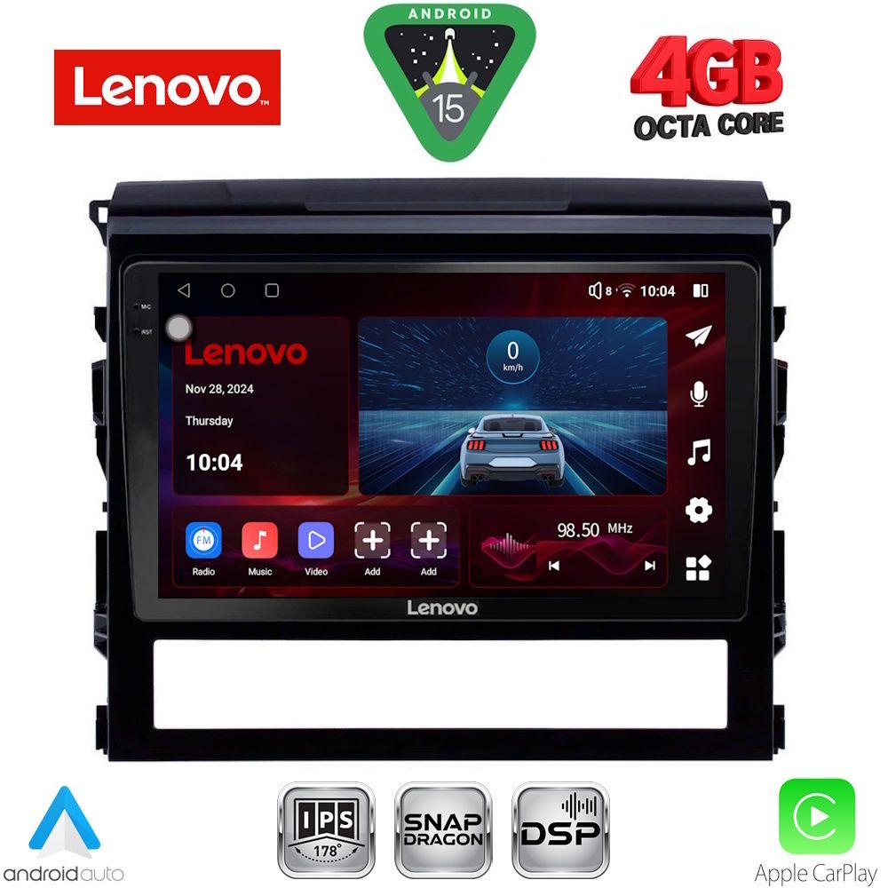 Βλησαρούλης Car Center - LENOVO SSV 9725_CPA (9inc) MULTIMEDIA TABLET for TOYOTA LANDCRUISER mod. 2016-2019
