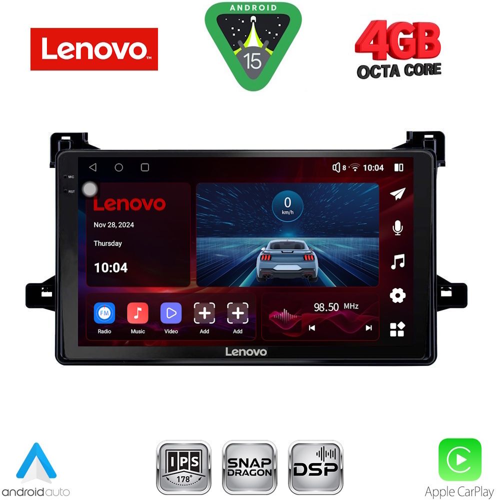 Βλησαρούλης Car Center - LENOVO SSV 9727_CPA (9inc) MULTIMEDIA TABLET for TOYOTA PRIUS mod. 2016-2020