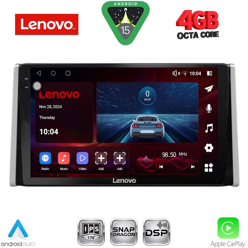 Βλησαρούλης Car Center - LENOVO SSV 9734_CPA (10inc) MULTIMEDIA TABLET for TOYOTA RAV 4 mod. 2019-2025