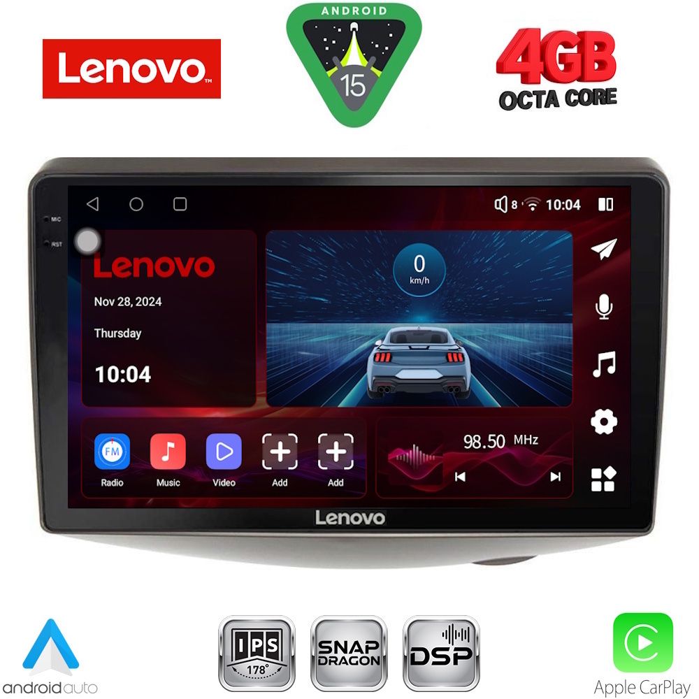 Βλησαρούλης Car Center - LENOVO SSV 9735_CPA (9inc) MULTIMEDIA TABLET for TOYOTA YARIS mod. 1999-2006