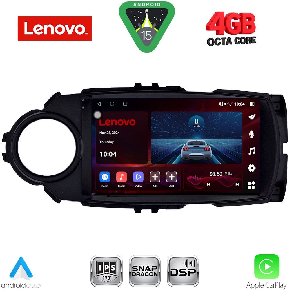 Βλησαρούλης Car Center - LENOVO SSV 9737FL_CPA (9inc) MULTIMEDIA TABLET for TOYOTA YARIS mod. 2015-2020