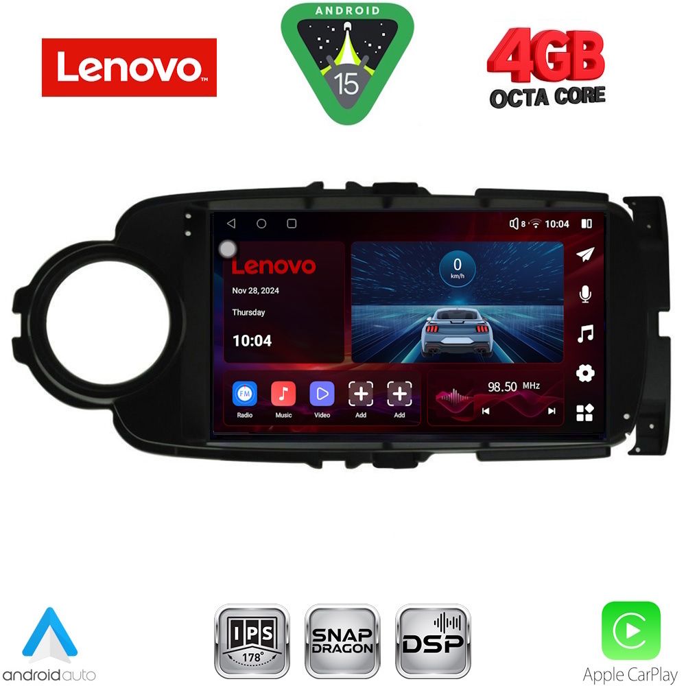 Βλησαρούλης Car Center - LENOVO SSV 9737BL_CPA (9inc) MULTIMEDIA TABLET for TOYOTA YARIS mod. 2011-2015 (BLACK)