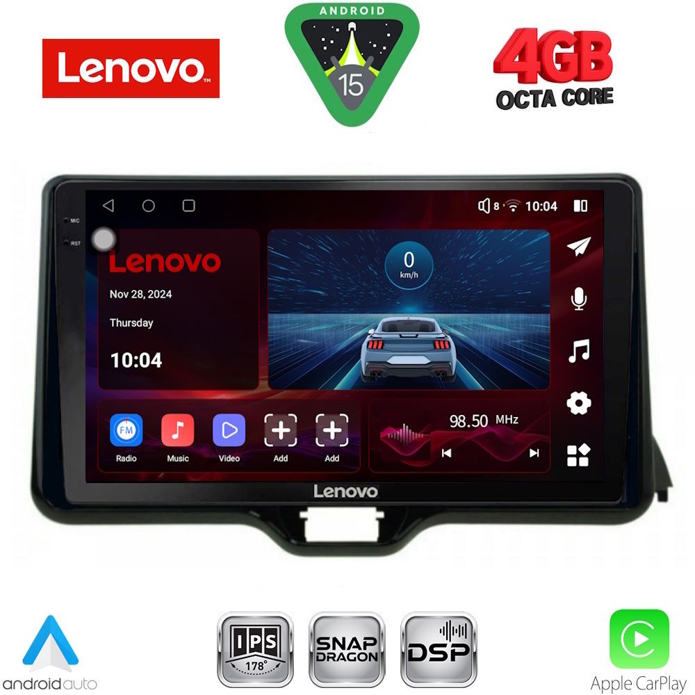 Βλησαρούλης Car Center - LENOVO SSV 9738_CPA (10inc) MULTIMEDIA TABLET for TOYOTA YARIS mod. 2020-2026 - MAZDA 2 mod. 2023-2026