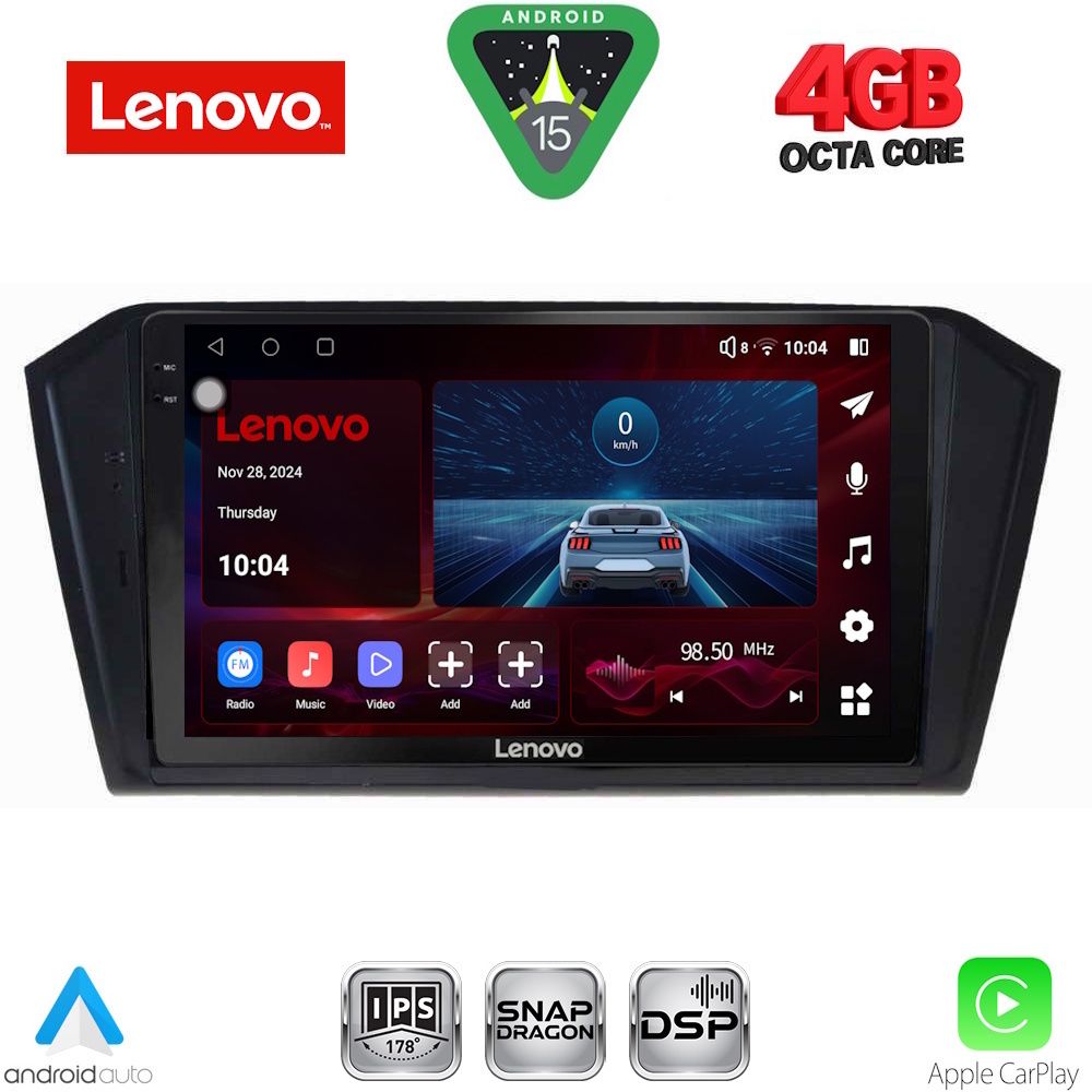 Βλησαρούλης Car Center - LENOVO SSV 9750_CPA (10inc) MULTIMEDIA TABLET for VW PASSAT mod. 2016-2023
