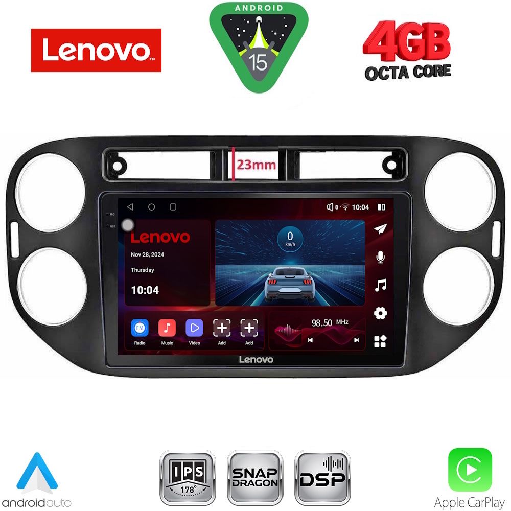 Βλησαρούλης Car Center - LENOVO SSV 9760BL_CPA (9inc) MULTIMEDIA TABLET for VW TIGUAN mod. 2011-2016 (BLACK)