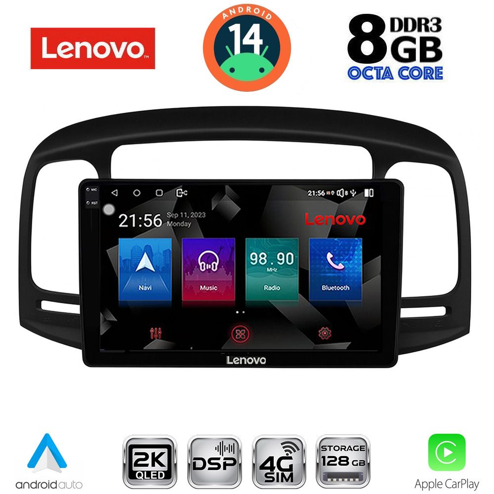 Βλησαρούλης Car Center - LENOVO SSW 10249BL_CPA (9inc) MULTIMEDIA TABLET for HYUNDAI ACCENT mod. 2005-2012 (BLACK)