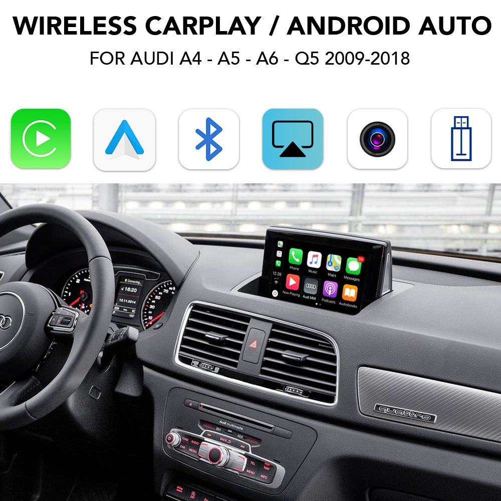 Βλησαρούλης Car Center - DIGITAL IQ AD 212 CPA (WIRELESS CARPLAY / ANDROID AUTO BOX with 2 CAMERA IN for AUDI A4-A5-Q5 mod. 2009-2018 with MMI 3G)