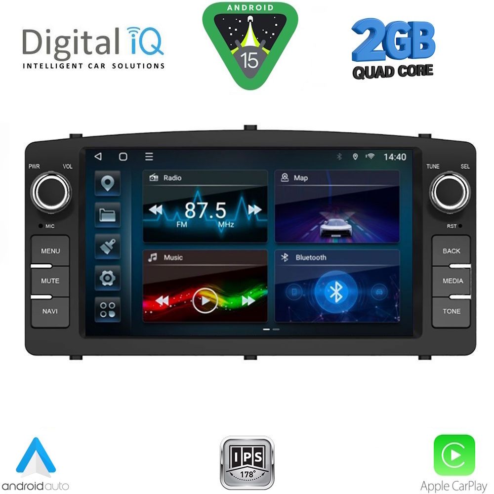 Βλησαρούλης Car Center - DIGITAL IQ BLD 210_CPA (7" DECK) MULTIMEDIA OEM for TOYOTA COROLLA mod. 2000-2006