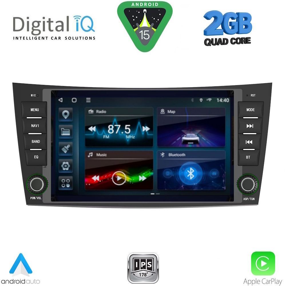 Βλησαρούλης Car Center - DIGITAL IQ BLD 290_CPA (8″ DECK) MULTIMEDIA for MERCEDES E (W211) – CLS (W219) mod. 2003-2009