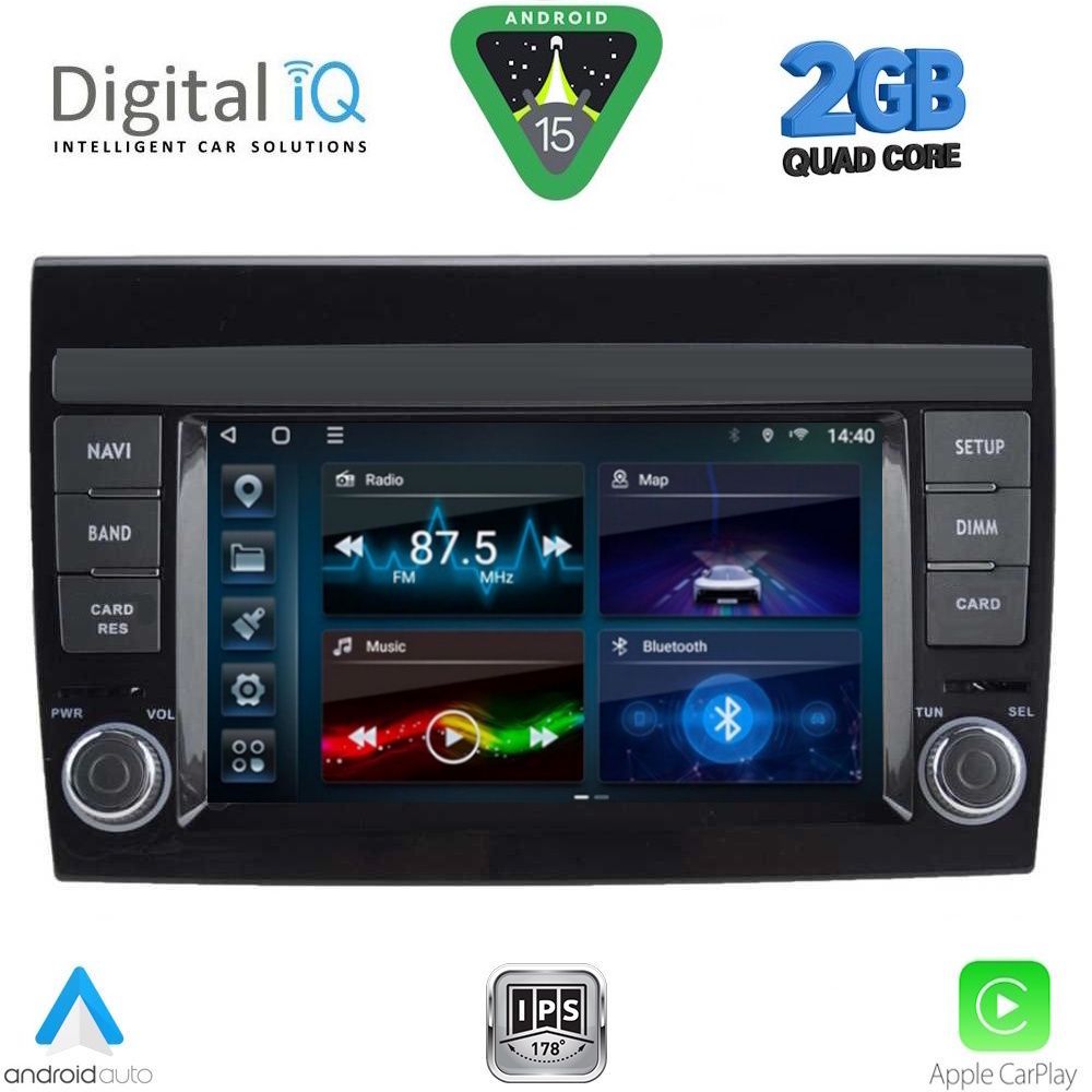 Βλησαρούλης Car Center - DIGITAL IQ BLD 297_CPA (7" DECK) MULTIMEDIA SYSTEM for FIAT BRAVO mod. 2007-2019