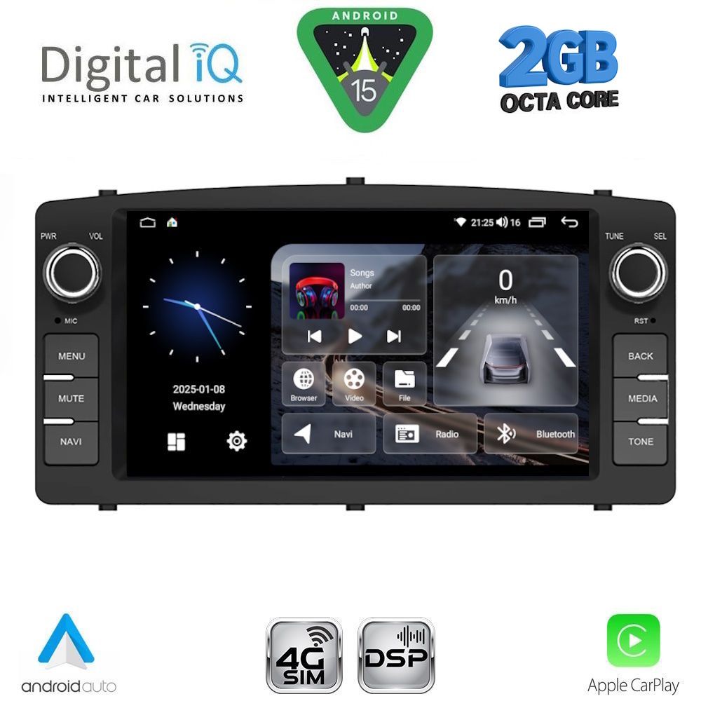 Βλησαρούλης Car Center - DIGITAL IQ BLF 310_CPA (7" DECK) MULTIMEDIA OEM for TOYOTA COROLLA mod. 2000-2006
