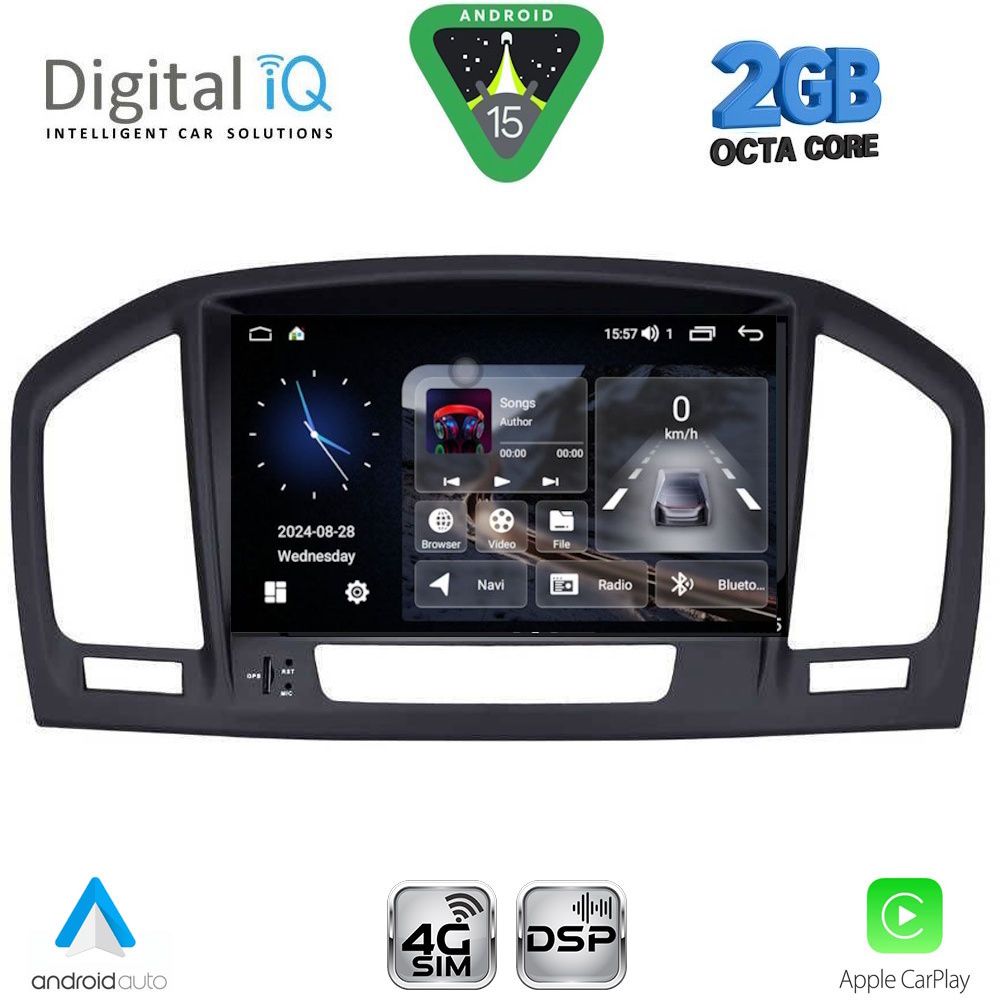 Βλησαρούλης Car Center - DIGITAL IQ BLF 314BL_CPA (8" DECK) MULTIMEDIA SYSTEM for OPEL INSIGNIA mod. 2008-2013 (BLACK)