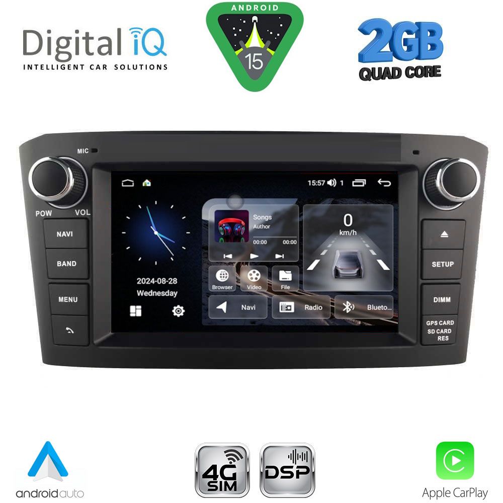 Βλησαρούλης Car Center - DIGITAL IQ BLF 325BL_CPA (7" DECK) MULTIMEDIA OEM for TOYOTA AVENSIS (T25) mod. 2003-2009 (BLACK)