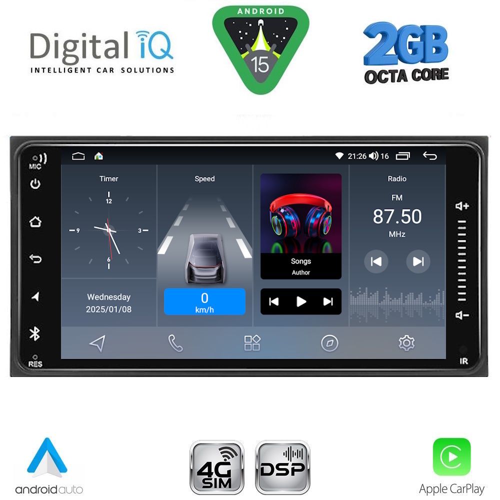 Βλησαρούλης Car Center - DIGITAL IQ BLF 362_CPA (6.5” DECK) MULTIMEDIA SYSTEM for TOYOTA ALL (200mm)