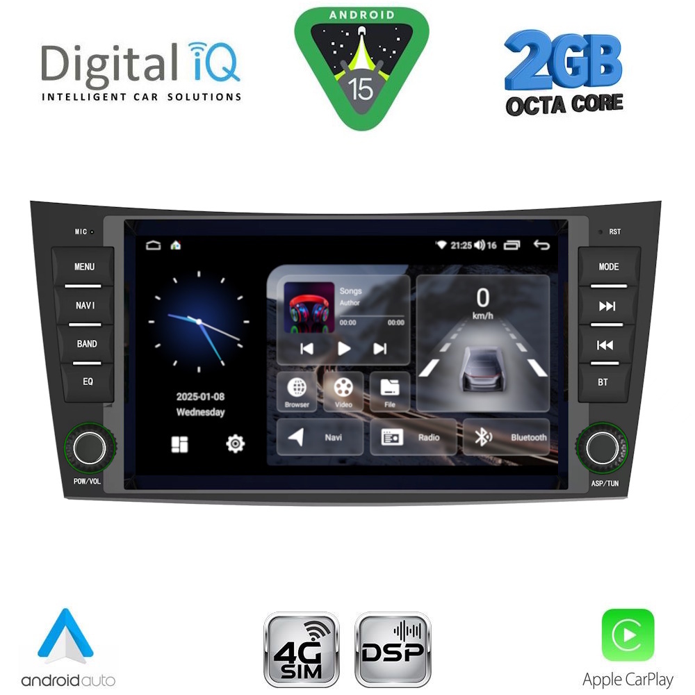 Βλησαρούλης Car Center - DIGITAL IQ BLF 390_CPA (8" DECK) MULTIMEDIA SYSTEM for MERCEDES E (W211) – CLS (W219) mod. 2003-2009