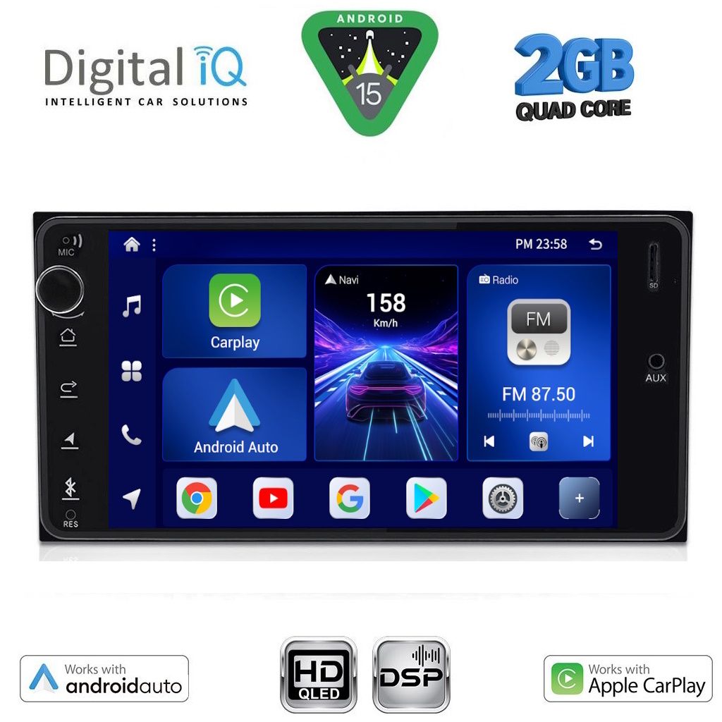 Βλησαρούλης Car Center - DIGITAL IQ BXC 262_CPAA (7''_DECK) MULTIMEDIA for TOYOTA ALL (200mm)