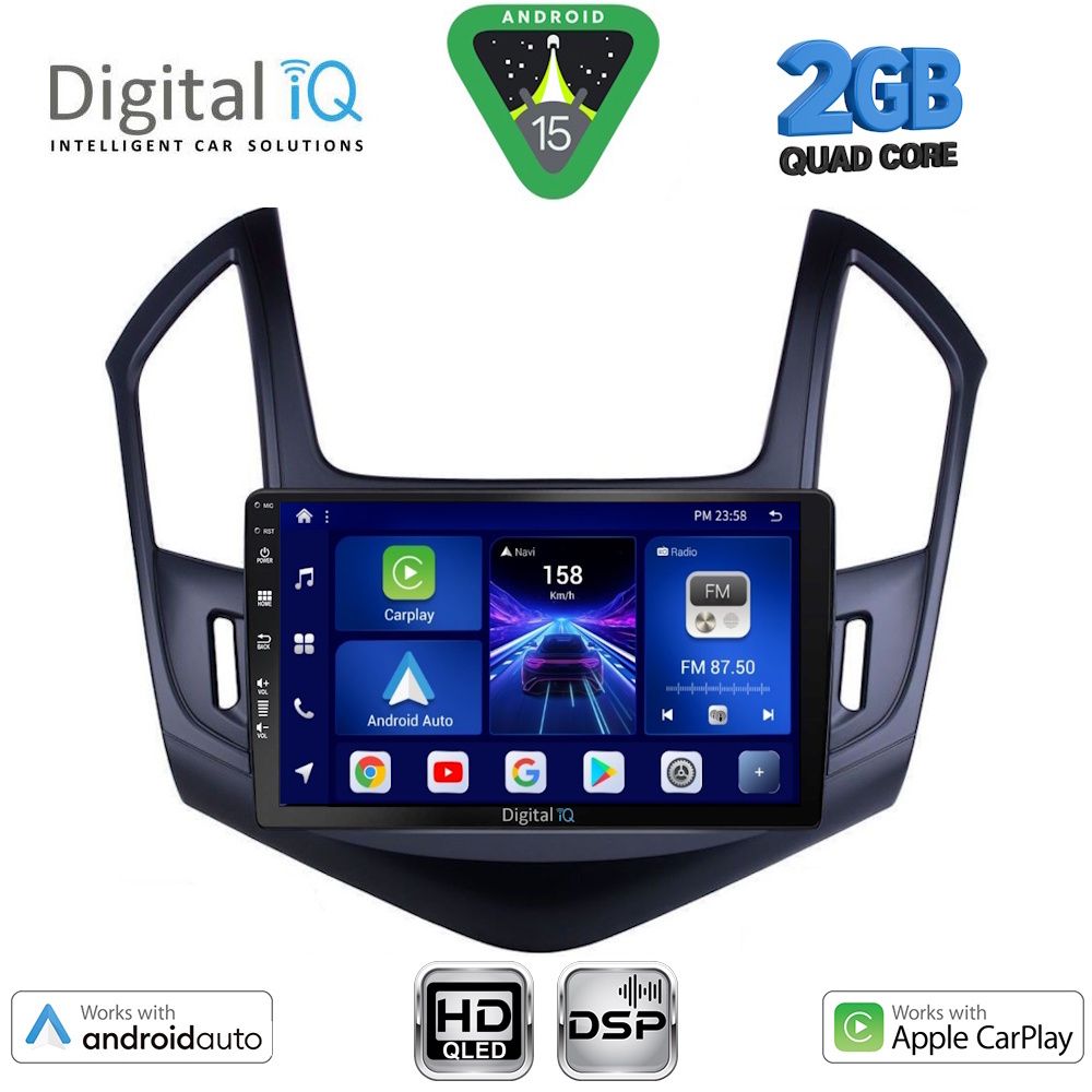 Βλησαρούλης Car Center - DIGITAL IQ BXC 3077_CPAA (9inc) MULTIMEDIA TABLET for CHEVROLET CRUZE mod. 2013-2015