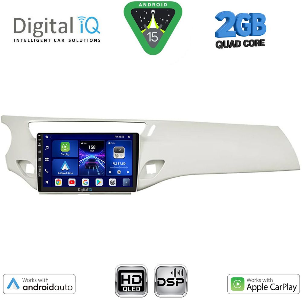 Βλησαρούλης Car Center - DIGITAL IQ BXC 3092WH_CPAA (9inc) MULTIMEDIA TABLET for CITROEN C3 - DS3 mod. 2009-2016 (WHITE)