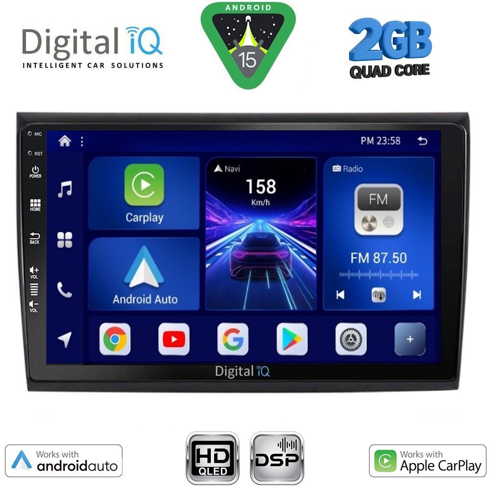 Βλησαρούλης Car Center - DIGITAL IQ BXC 3136_CPAA (9inc) MULTIMEDIA TABLET for FIAT BRAVO mod. 2007-2019
