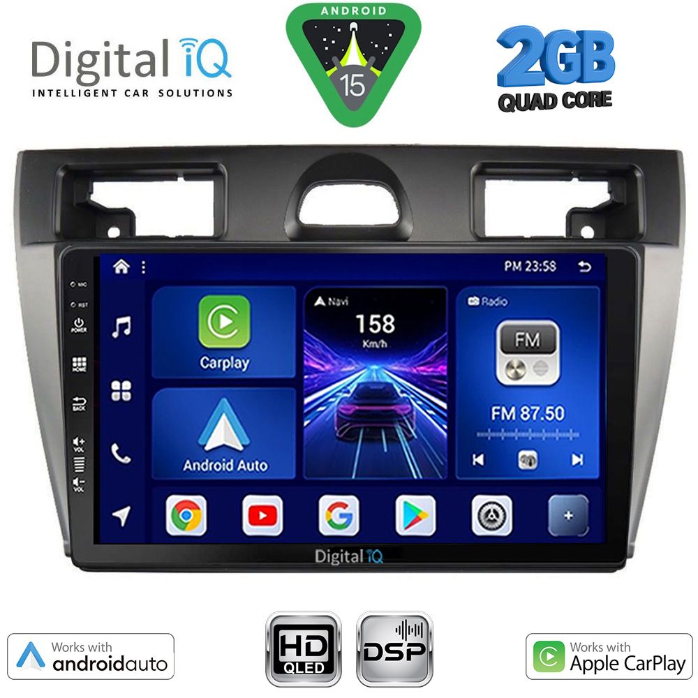 Βλησαρούλης Car Center - DIGITAL IQ BXC 3153SL_CPAA (9inc) MULTIMEDIA TABLET for FORD FIESTA mod. 2005-2008 (SILVER)