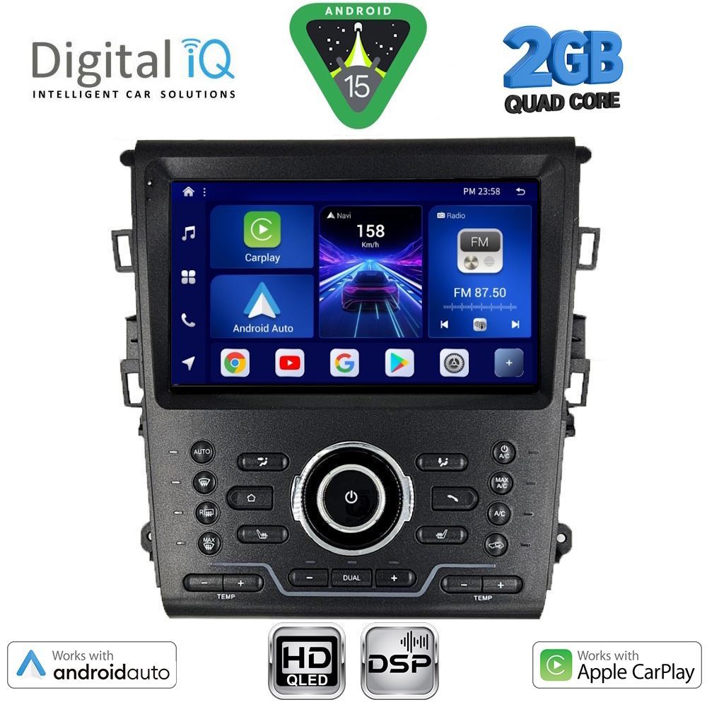 Βλησαρούλης Car Center - DIGITAL IQ BXC 3164_CPAA CLIMA (9inc) MULTIMEDIA TABLET for FORD MONDEO mod. 2014-2023