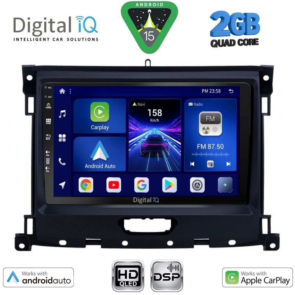 Βλησαρούλης Car Center - DIGITAL IQ BXC 3173_CPAA (9inc) MULTIMEDIA TABLET for FORD RANGER mod. 2018-2023