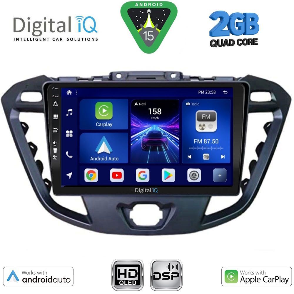 Βλησαρούλης Car Center - DIGITAL IQ BXC 3177_CPAA (9inc) MULTIMEDIA TABLET for FORD TRANSIT CUSTOM | TOURNEO CUSTOM mod. 2013-2019
