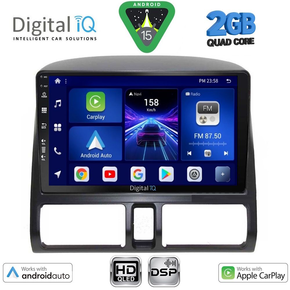 Βλησαρούλης Car Center - DIGITAL IQ BXC 3196_CPAA CLIMA (9inc) MULTIMEDIA TABLET for HONDA CRV mod. 1996-2006