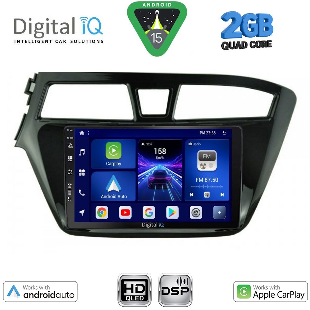 Βλησαρούλης Car Center - DIGITAL IQ BXC 3229_CPAA (9inc) MULTIMEDIA TABLET for HYUNDAI i20 mod. 2014-2018