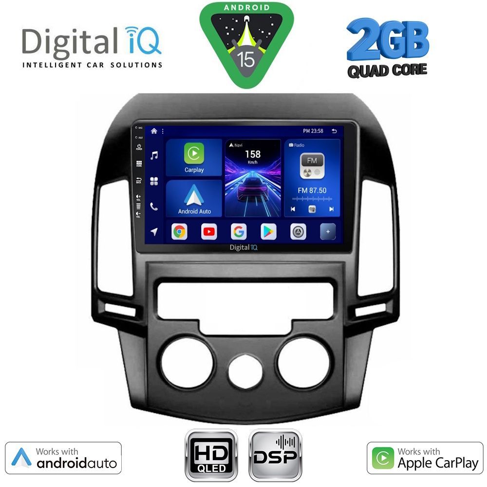 Βλησαρούλης Car Center - DIGITAL IQ BXC 3231_CPAA A/C (9inc) MULTIMEDIA TABLET for HYUNDAI i30 mod. 2007-2012