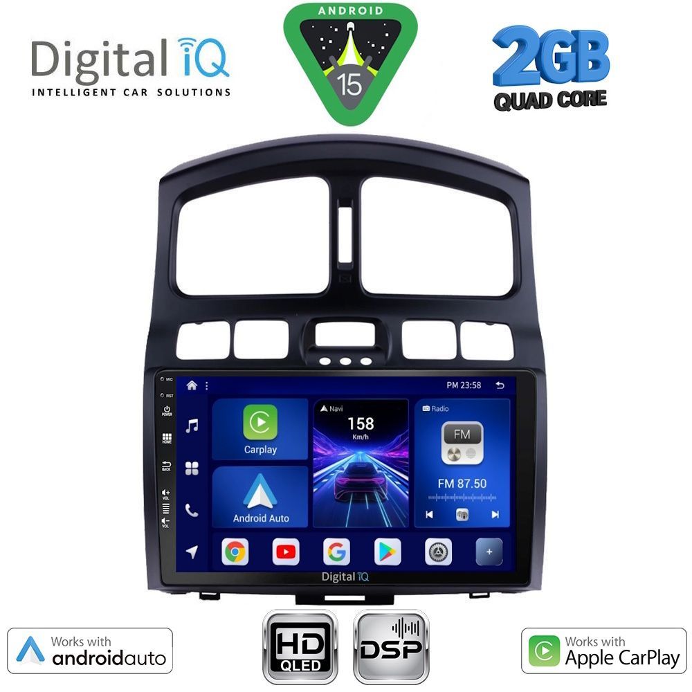 Βλησαρούλης Car Center - DIGITAL IQ BXC 3236_CPAA (9inc) MULTIMEDIA TABLET for HYUNDAI SANTA FE mod. 2003-2006