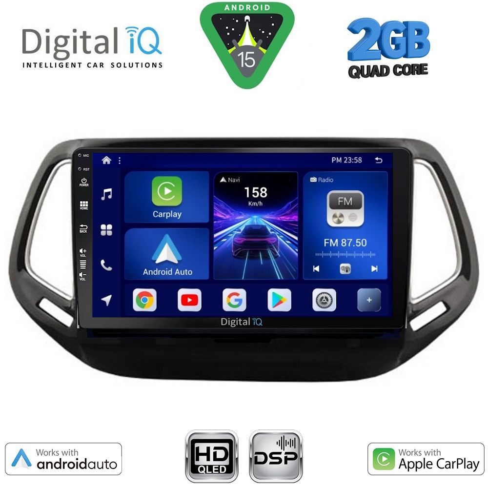 Βλησαρούλης Car Center - DIGITAL IQ BXC 3278_CPAA (10inc) MULTIMEDIA TABLET for JEEP COMPASS mod. 2016-2021