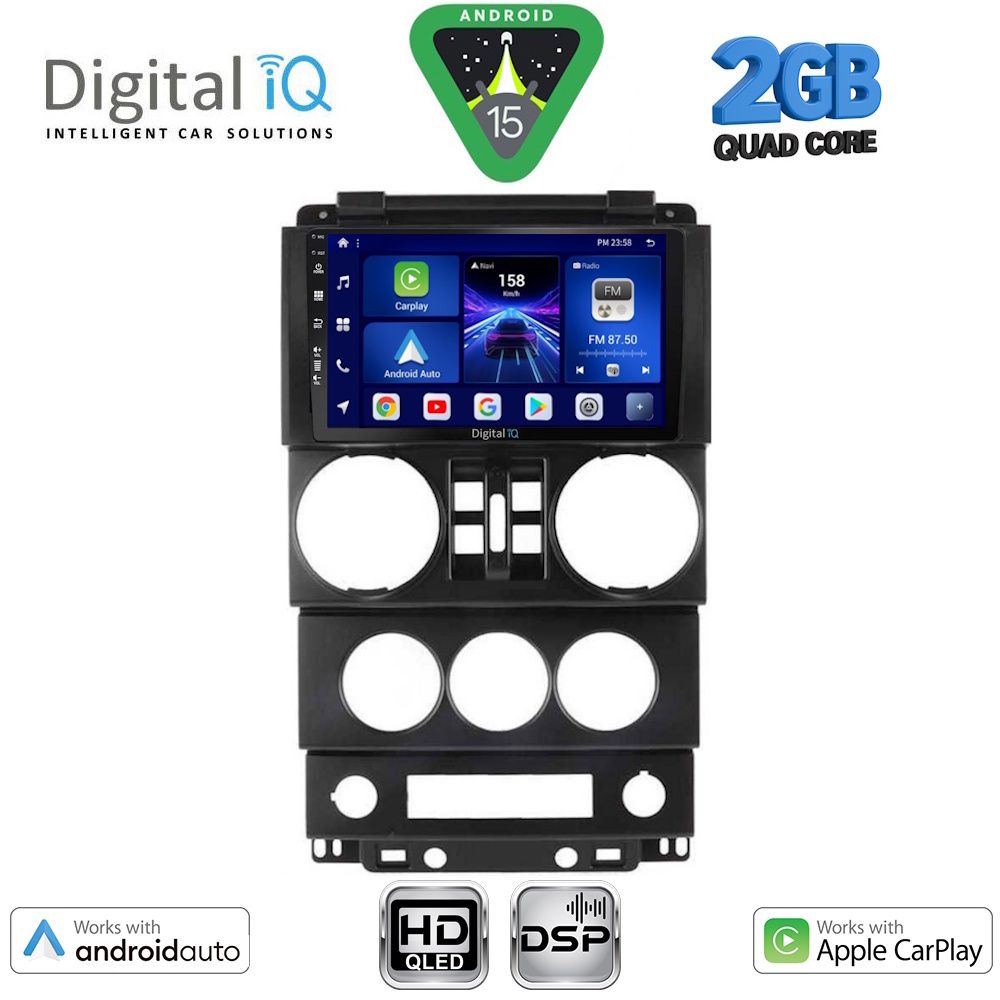 Βλησαρούλης Car Center - DIGITAL IQ BXC 3294_CPAA (9inc) MULTIMEDIA TABLET for JEEP WRANGLER mod. 2006-2011