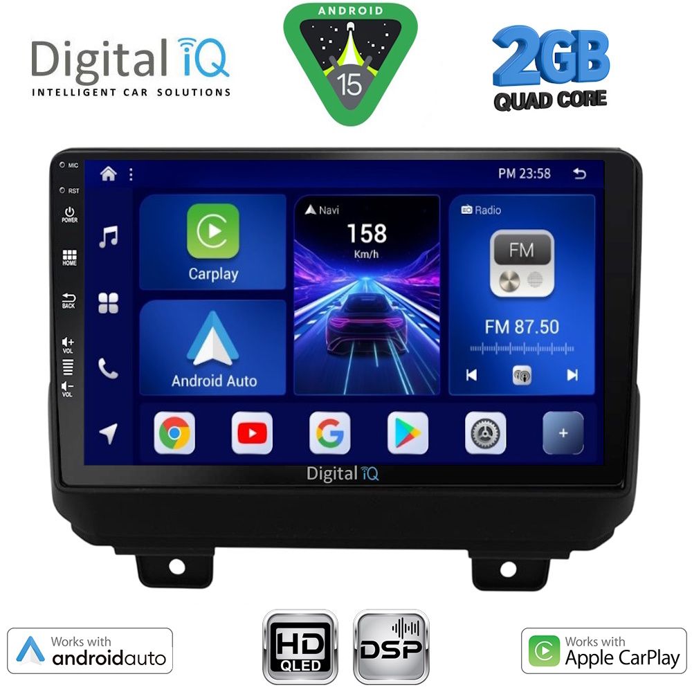Βλησαρούλης Car Center - DIGITAL IQ BXC 3298_CPAA (9inc) MULTIMEDIA TABLET for JEEP WRANGLER mod. 2018-2026