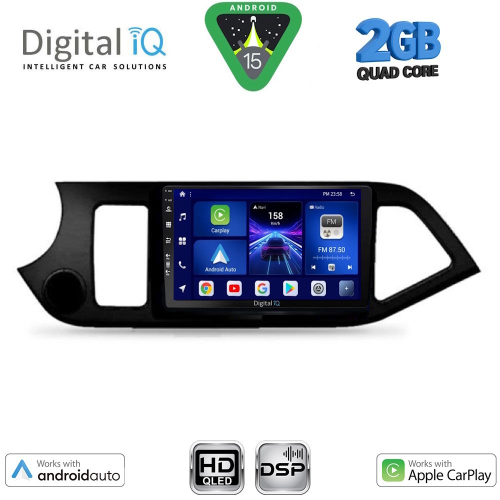 Βλησαρούλης Car Center - DIGITAL IQ BXC 3308_CPAA (9inc) MULTIMEDIA TABLET for KIA PICANTO mod. 2011-2017