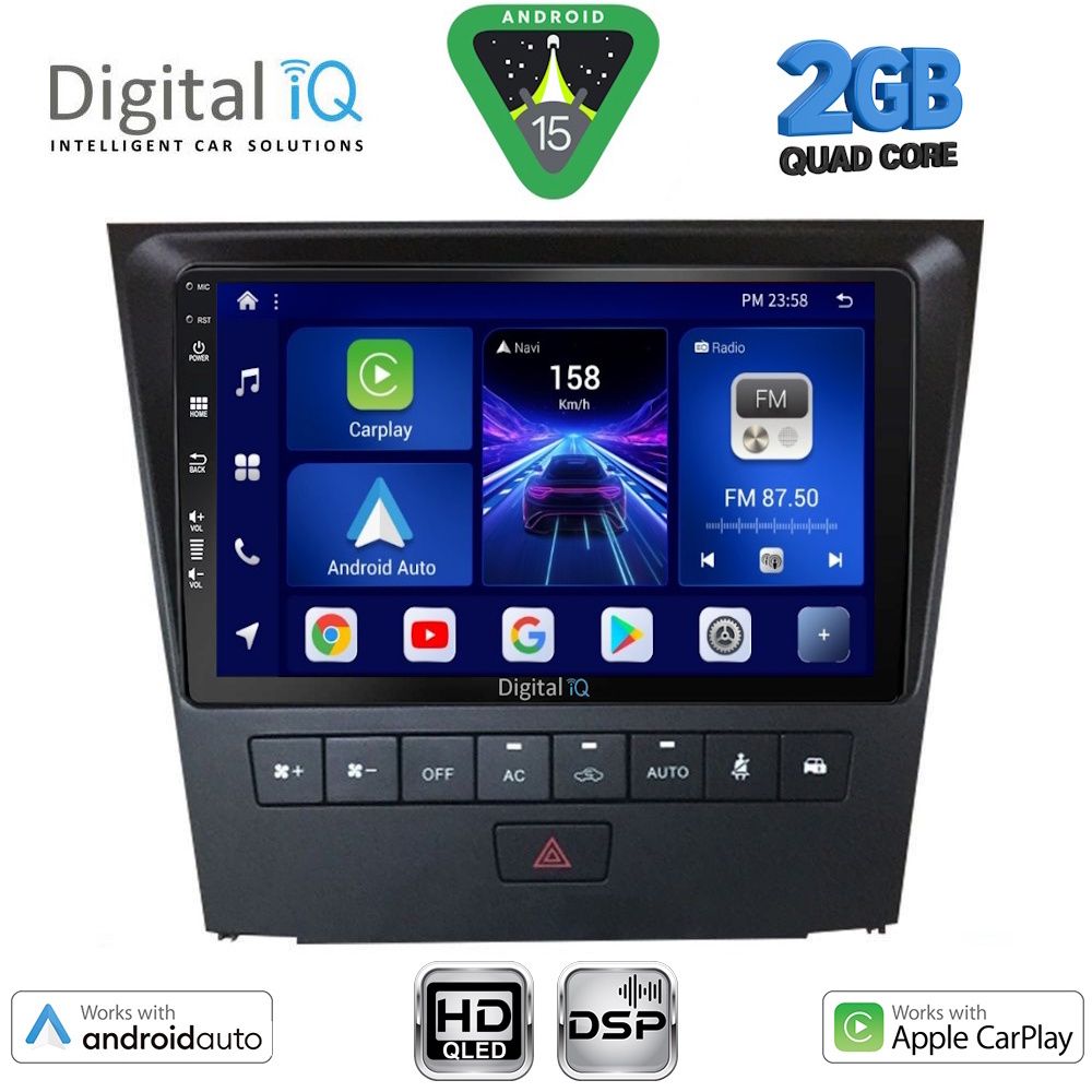 Βλησαρούλης Car Center - DIGITAL IQ BXC 3341_CPAA (9inc) MULTIMEDIA TABLET for LEXUS GS mod. 2004-2011